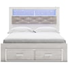Michael Alan Select Altyra Queen Storage Bed with Uph Bookcase Hdbd