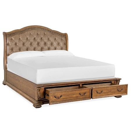 Queen Upholstered Sleigh Bed