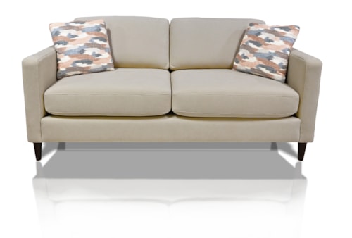 Contemporary Sofa with Exposed Wood Legs