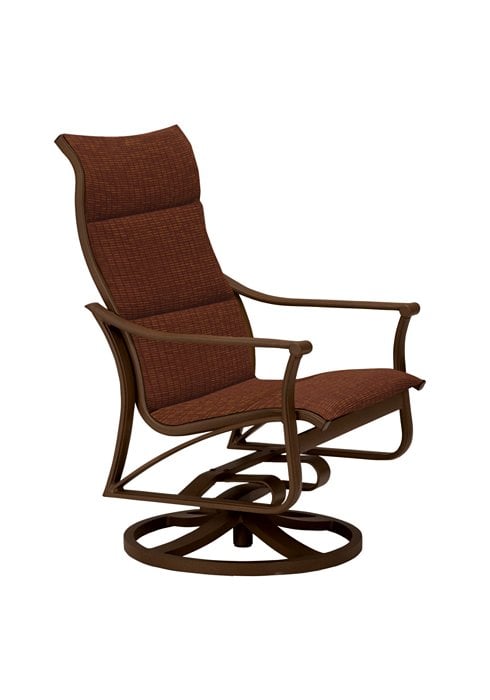 Corsica Padded Sling Swivel Action Lounge Chair