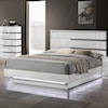 New Classic Paradox King Panel Bed with LED Lighting