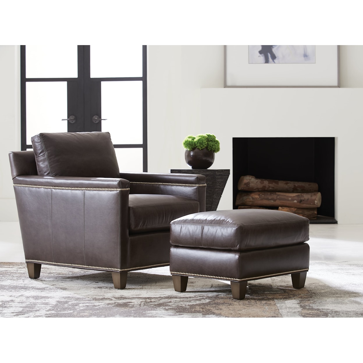 Lexington Carrera Strada Leather Ottoman