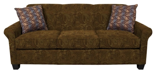 Transitional Sofa with Accent Pillows