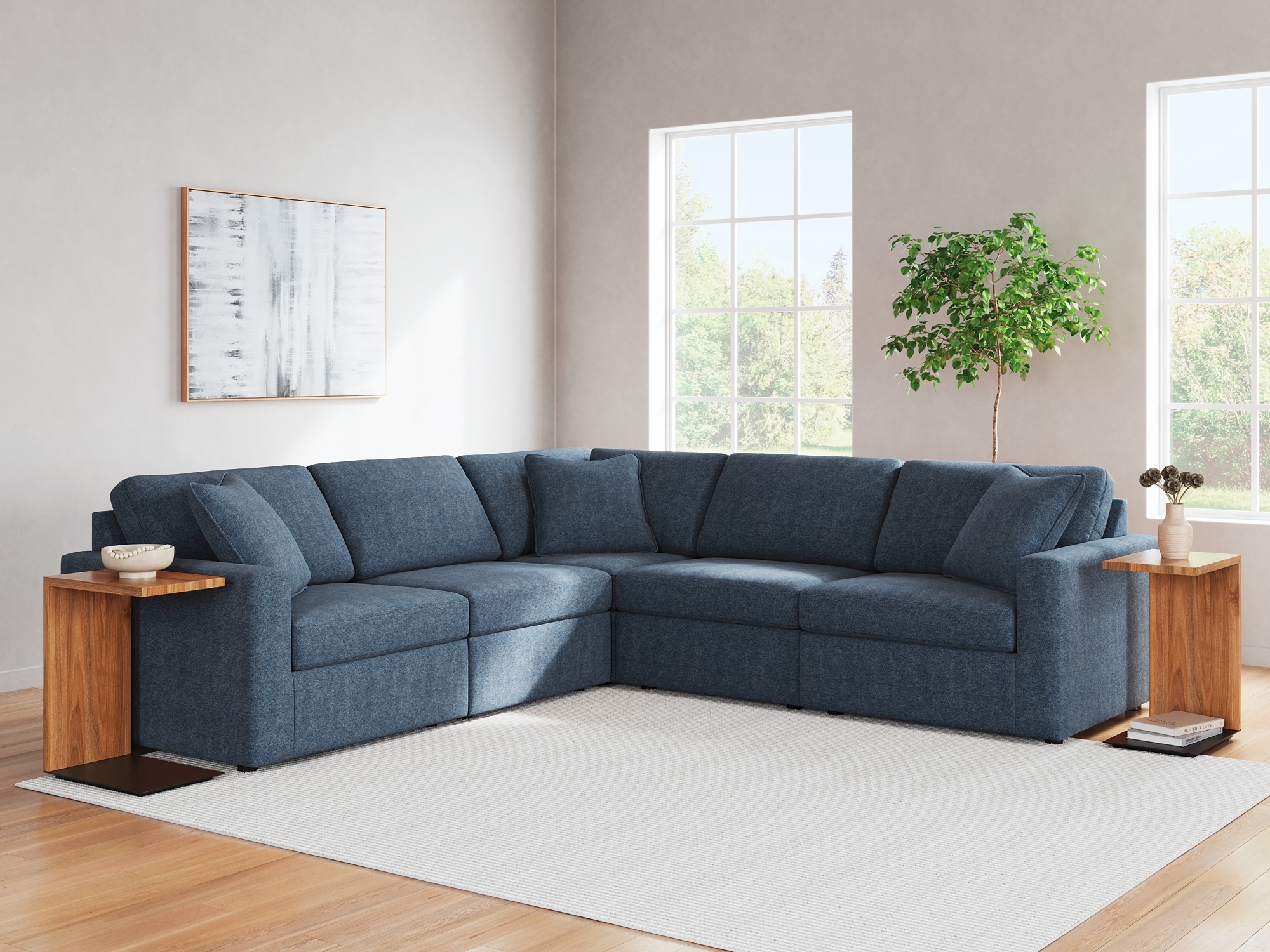 Signature Design by Ashley Modmax 5-Piece Sectional And Swivel Glider Recliner