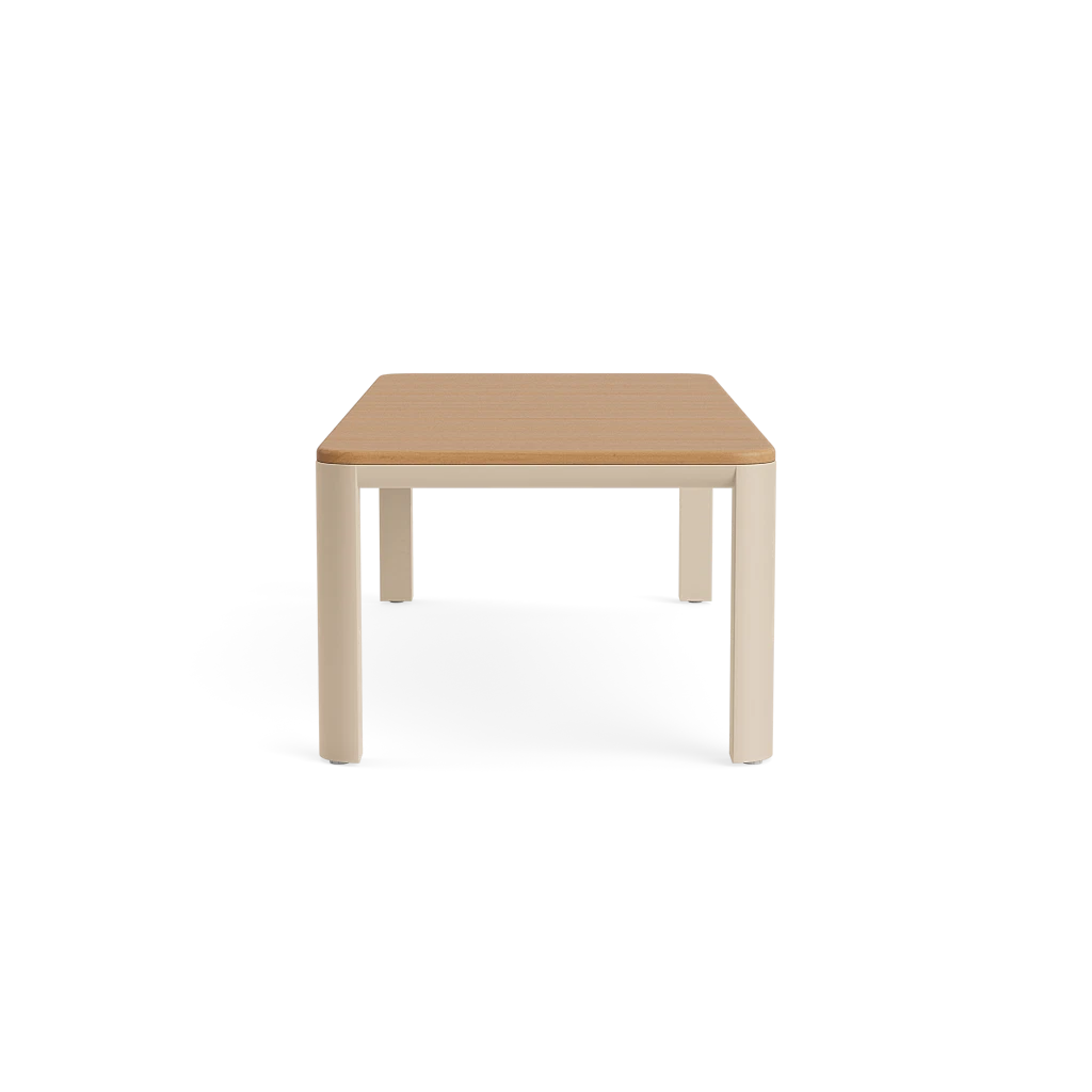 96" Teak-Top Dining Table w/Umbrella Hole