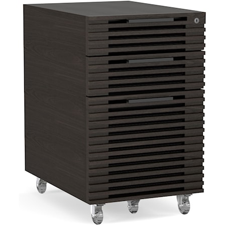 Contemporary 3-Drawer Mobile File Cabinet with Locking Drawers