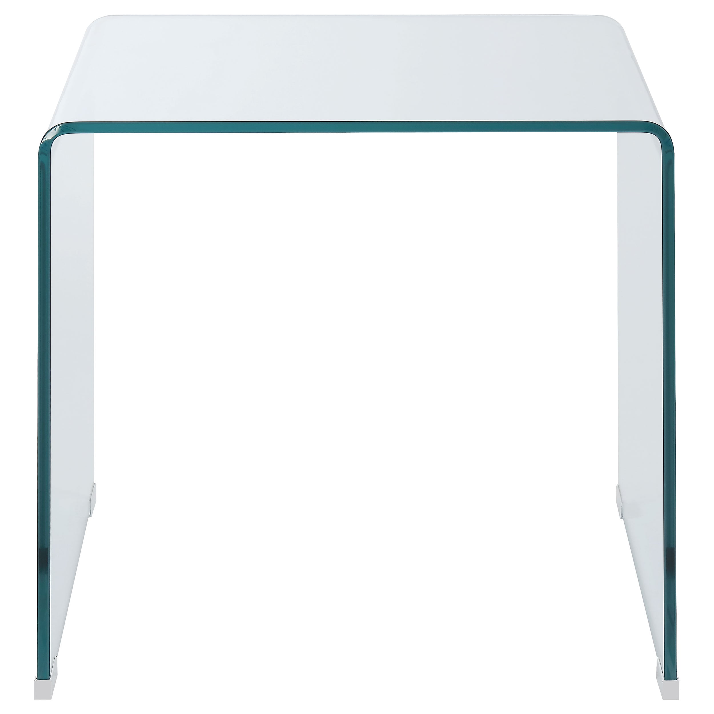 Coaster Ripley Squared Tempered Bent Glass Side End Table
