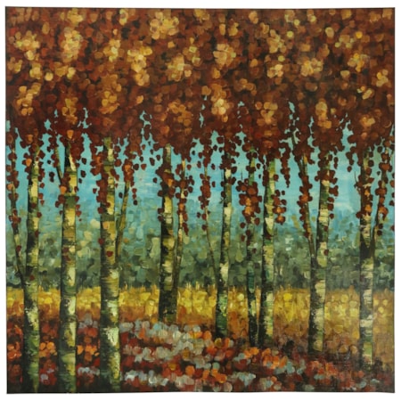 Hand Painted Canvas of Birch Trees