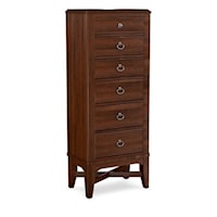 Transitional 6-Drawer Tall Lingerie Chest with Soft-Close Drawers