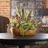 Uttermost Botanicals Salar Succulents In Teak Bowl