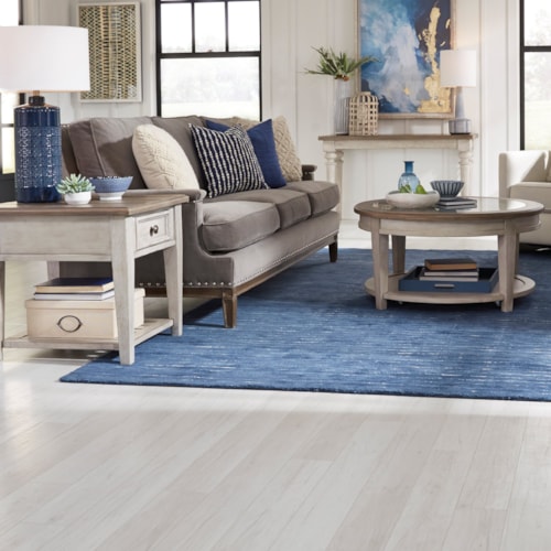 Farmhouse 3-Piece Occasional Table Set with Round Cocktail Table