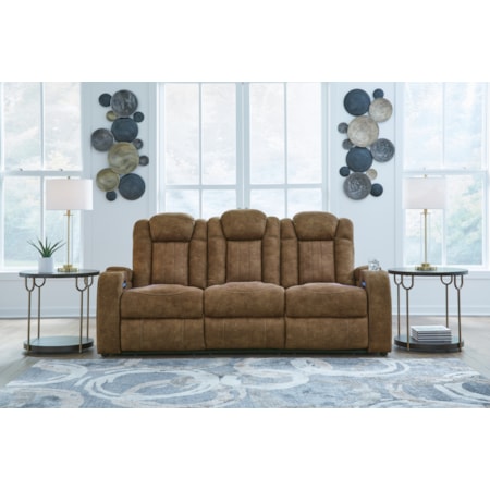 Pwr Rec Sofa With Adj Headrest