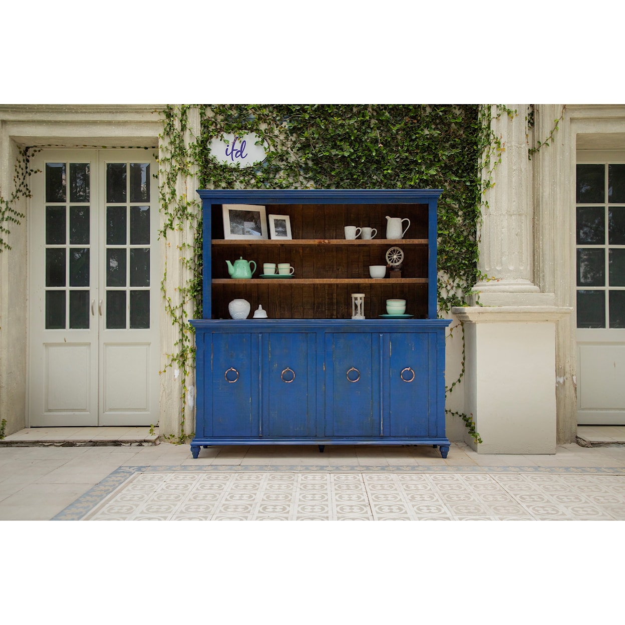 IFD International Furniture Direct Capri Console and Hutch Set