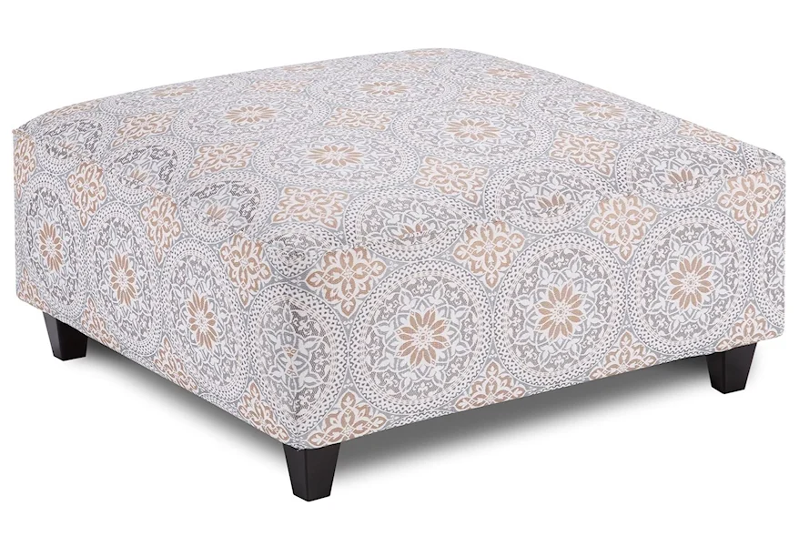 3100 BATES NICKLE Cocktail Ottoman by Fusion Furniture at Howell Furniture