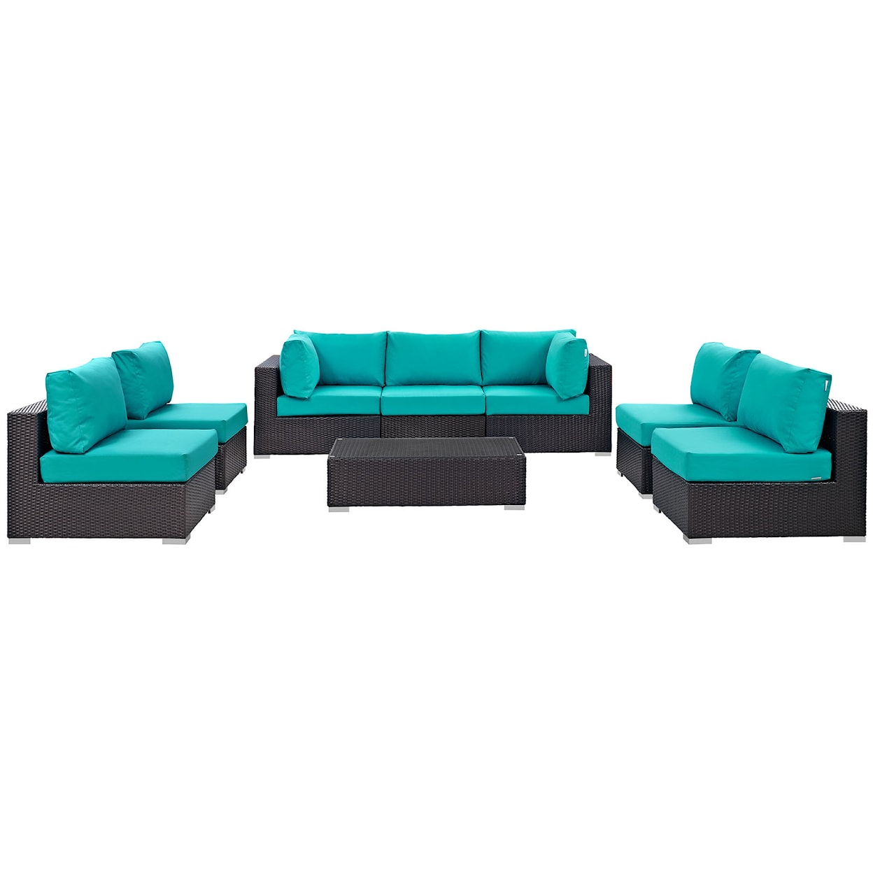 Modway Convene Outdoor 8 Piece Sectional Set