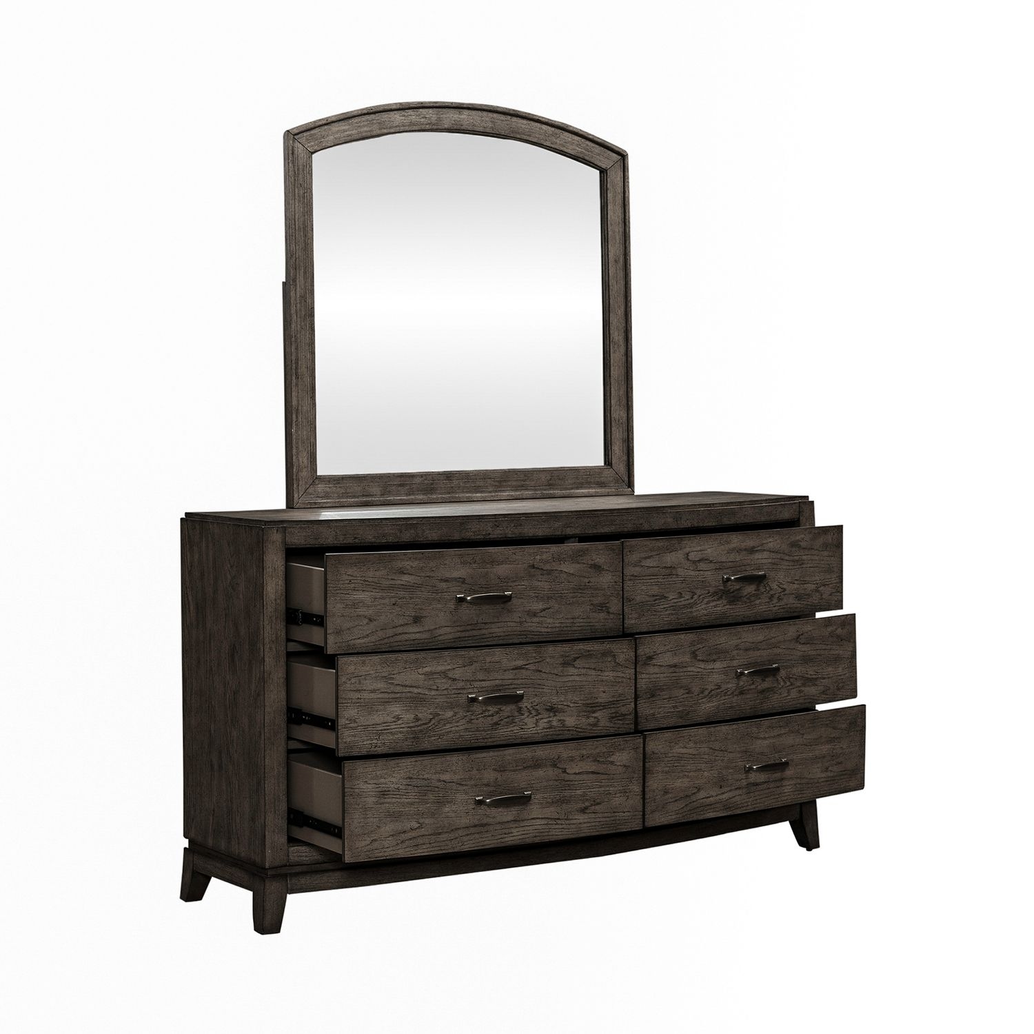 6-Drawer Dresser and Arched Mirror