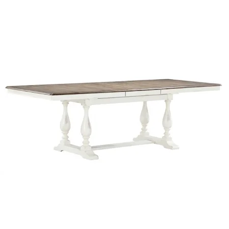 Casual Rectangular Dining Table with 20" Leaf