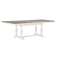 Casual Rectangular Dining Table with 20" Leaf