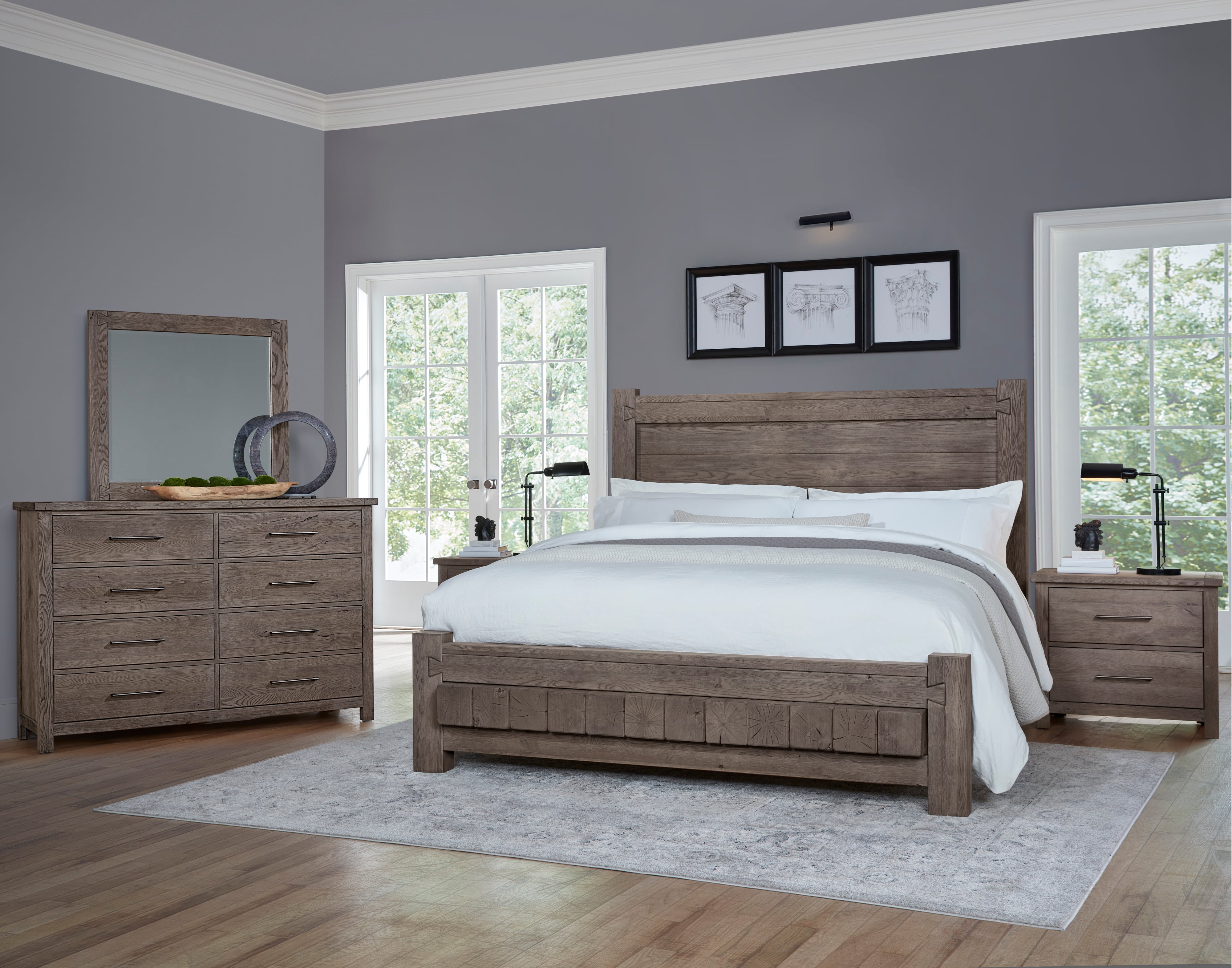 Vaughan Bassett Dovetail King Low Profile Bed