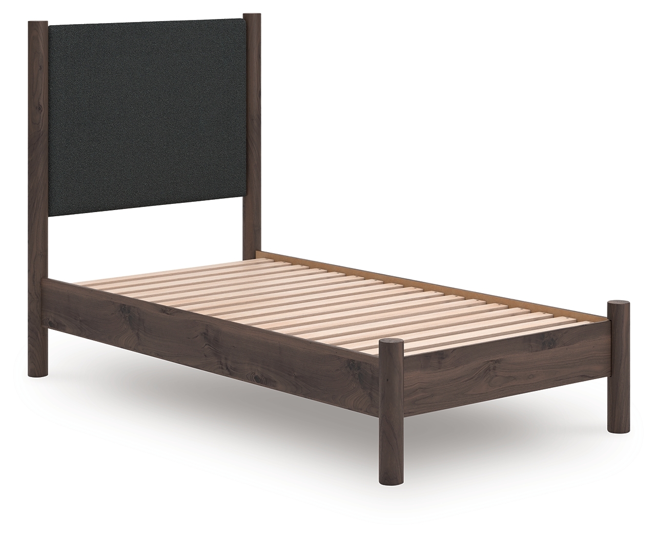 Twin Upholstered Panel Platform Bed