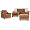 Ashley Furniture Benchcraft Amity Bay Sofa Chaise, Chair, and Ottoman