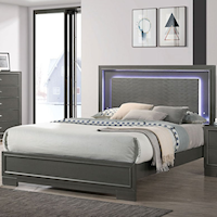 Contemporary Full Bed with LED Lighting