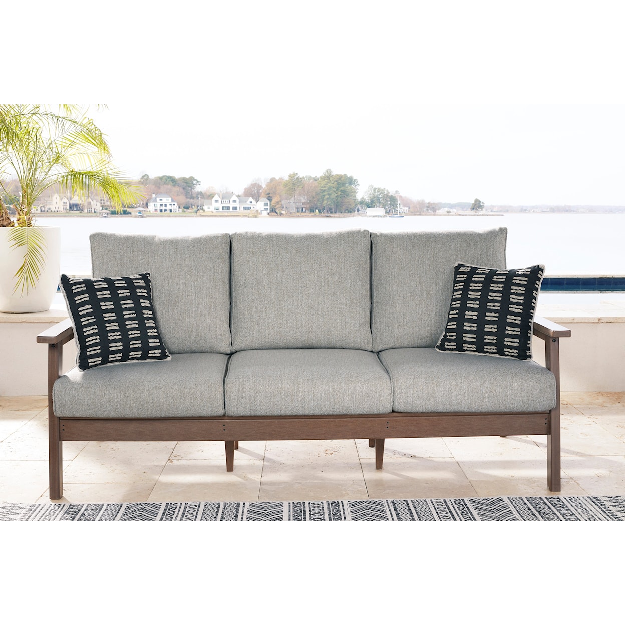 Signature Design by Ashley Emmeline Outdoor Sofa with Cushion