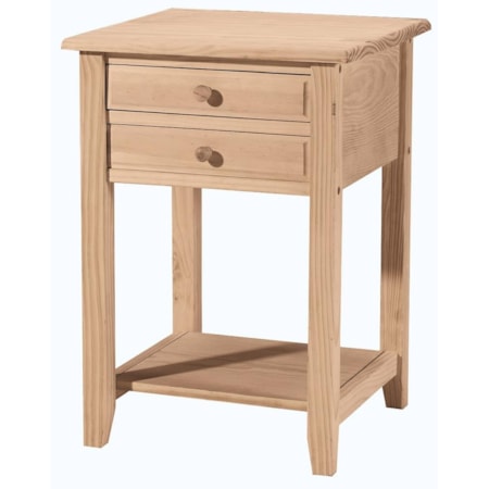 2-Drawer Lamp Table