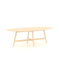 Contemporary Oval Wood Table