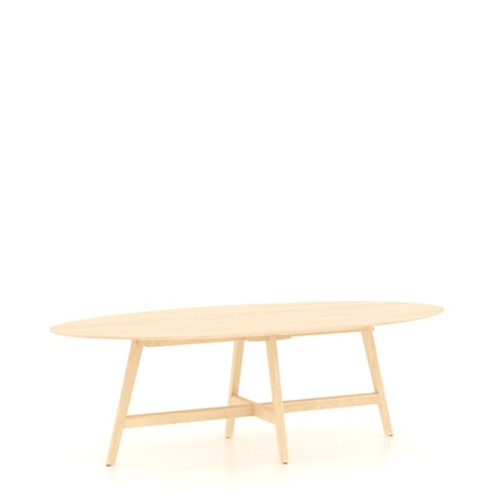 Oval wood table