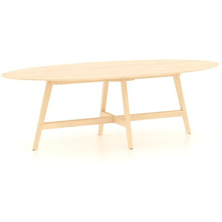 Oval wood table