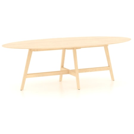 Oval wood table