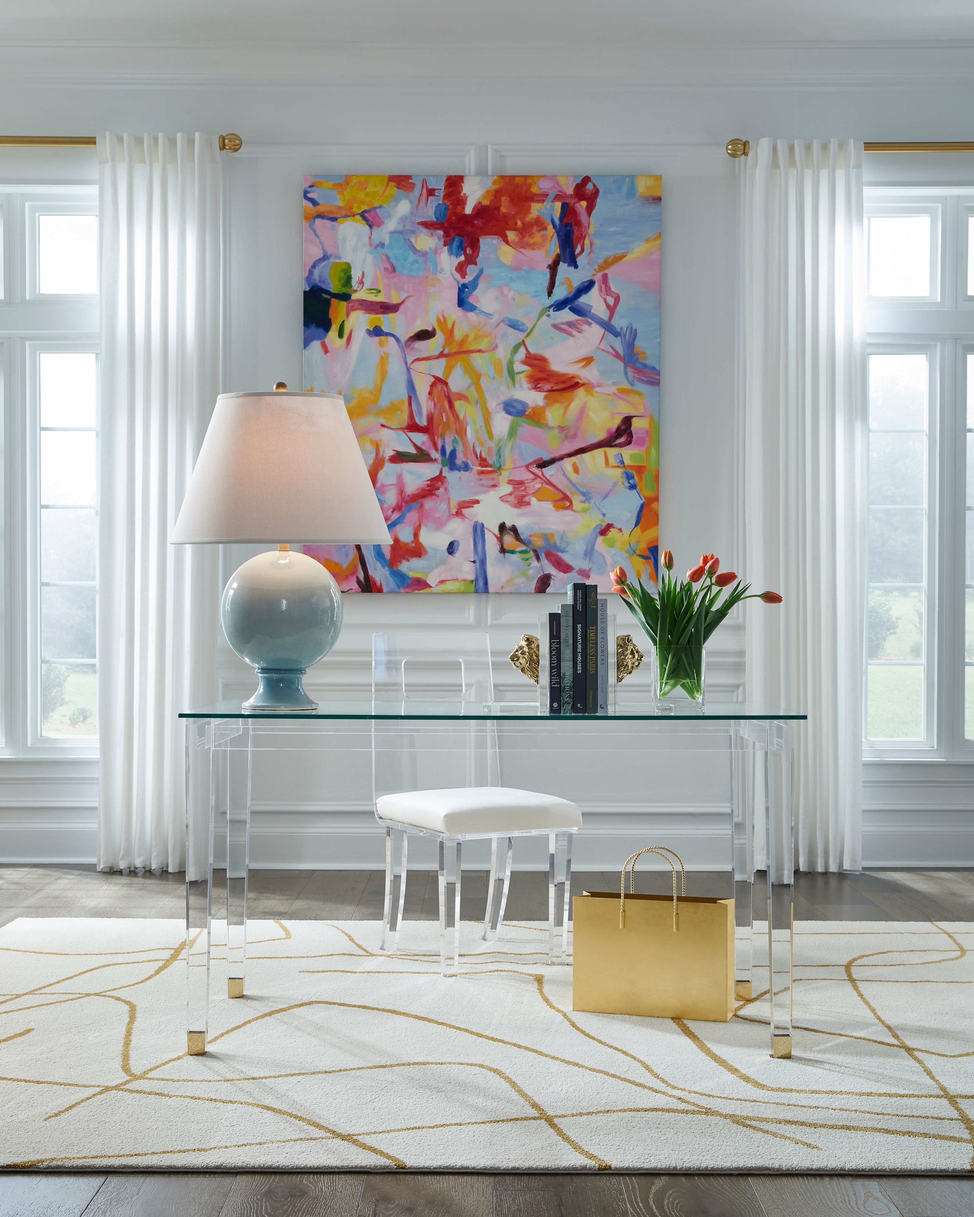 Chelsea House Chelsea House Misc Sphere Table Lamp - Blue