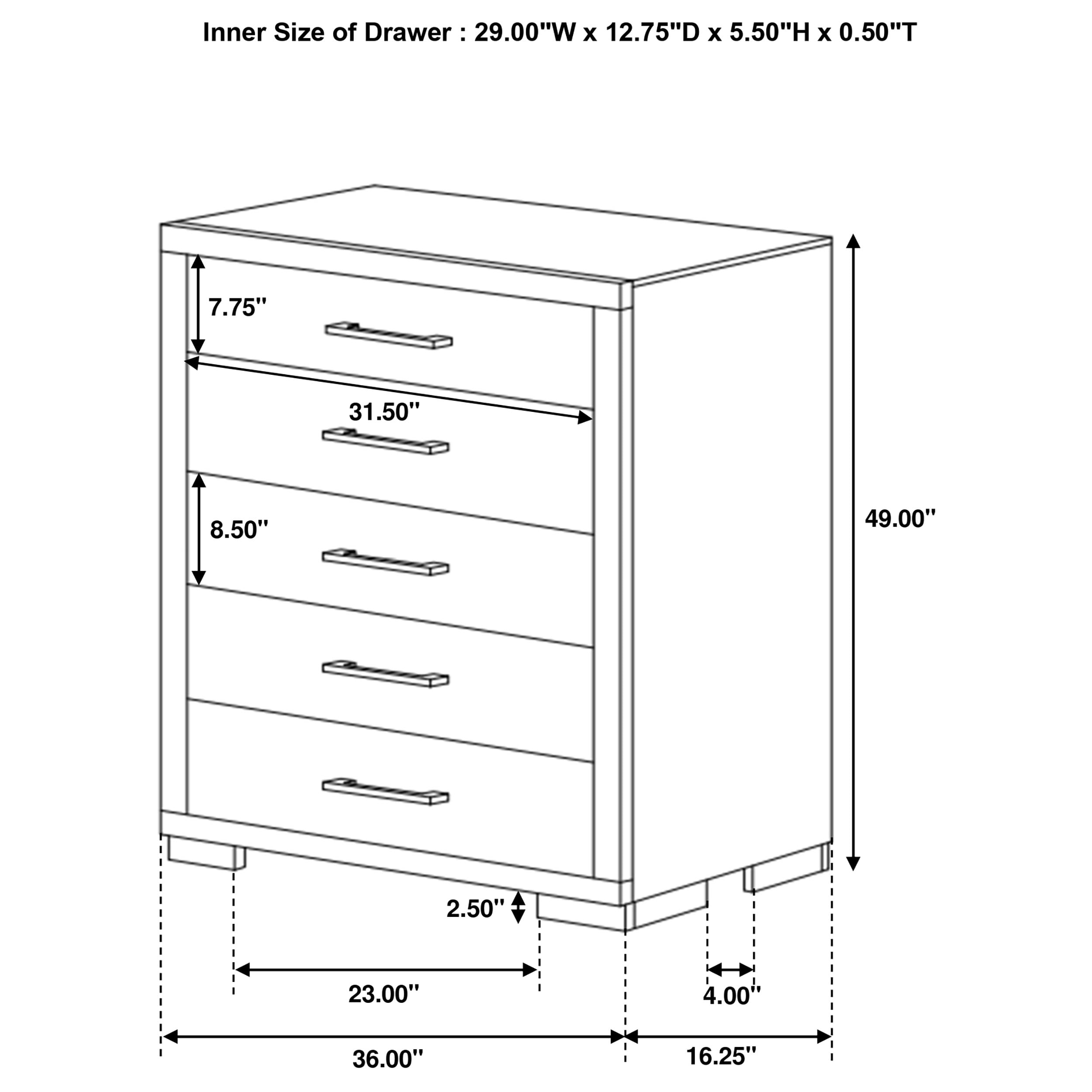 Coaster Jessica King LED Bedroom Set
