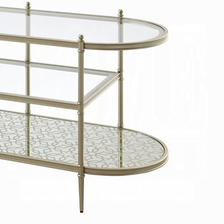 3-Shelf Oval TV Stand