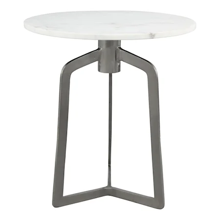 Rand Marble Side Table White & Black