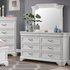 New Classic Furniture Lyndhurst 6-Drawer Dresser with Mirror