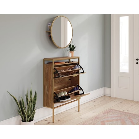 International Lux Shoe Cabinet with Mirror