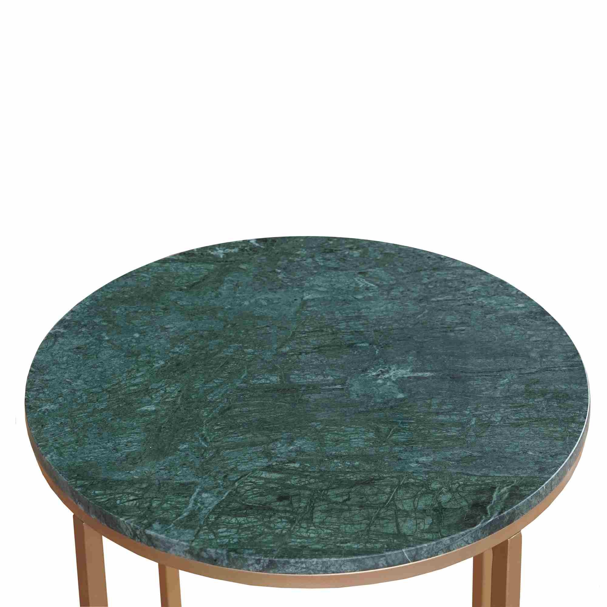 LR Home Side Tables Green Marble End Table