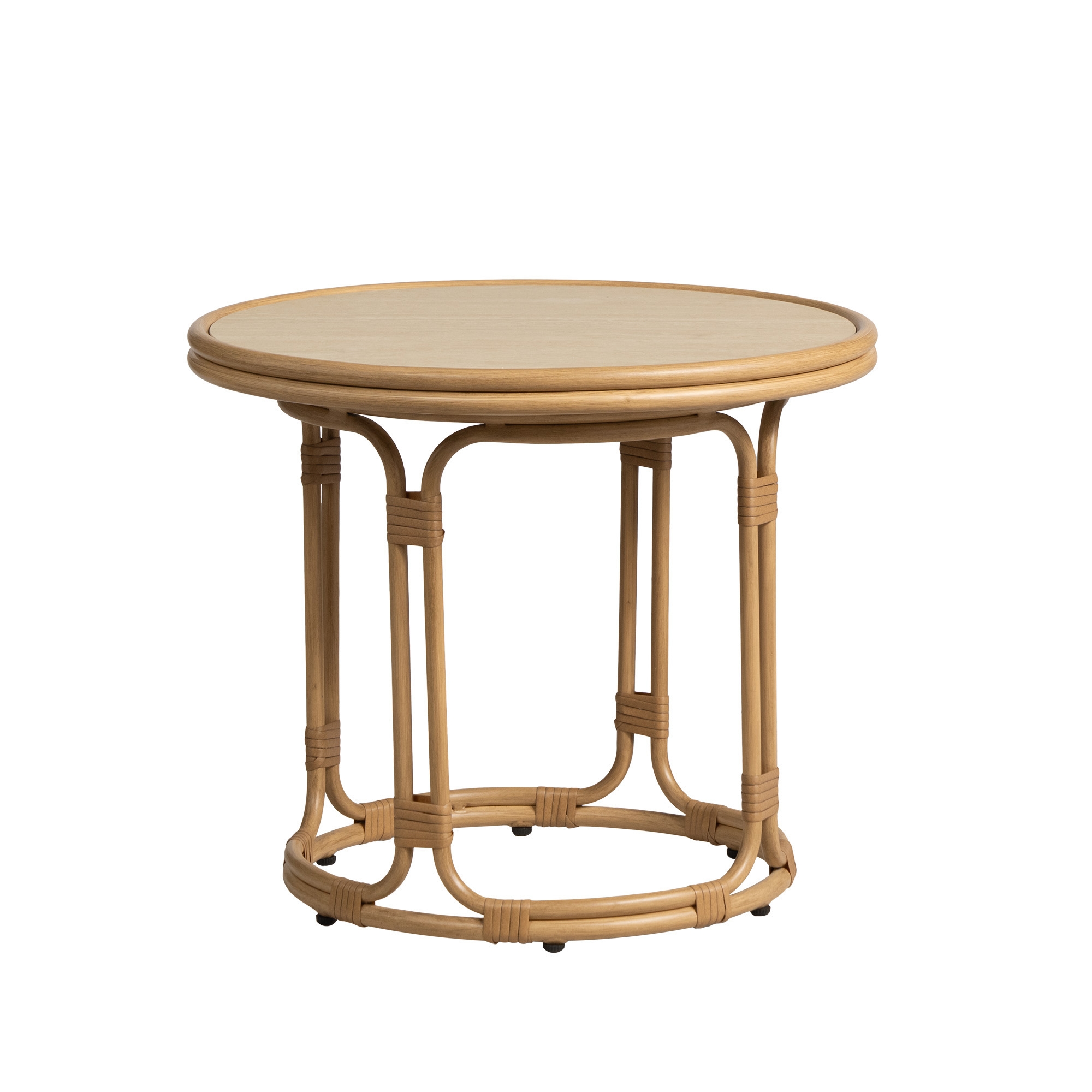 24" Rd. Stone-Top End Table