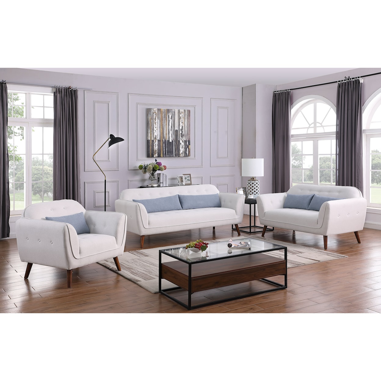 New Classic Furniture Greta 3-Piece Living Room Set