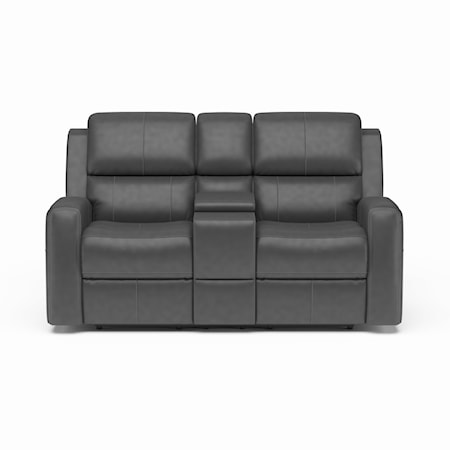 Power Reclining Console Loveseat