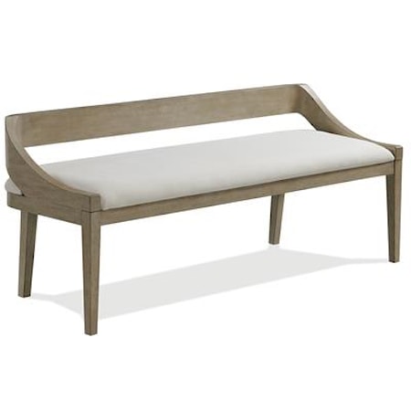 Contemporary Dining Bench with Low Back