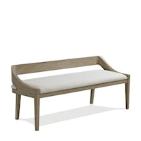Contemporary Dining Bench with Low Back