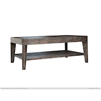 Nogales Rectangular Cocktail Table with Open Shelf Bottom
