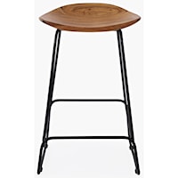 Natural Backless counter height barStool