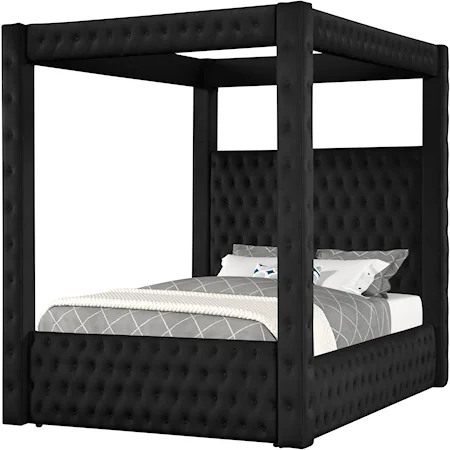 Queen Canopy Bed - Black