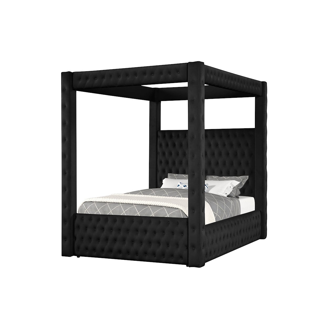 CM ANNABELLE Queen Canopy Bed - Black