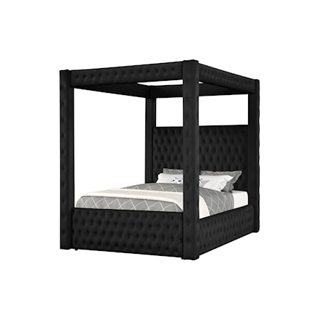 Queen Canopy Bed - Black