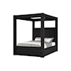 Crown Mark ANNABELLE King Canopy Bed - Black